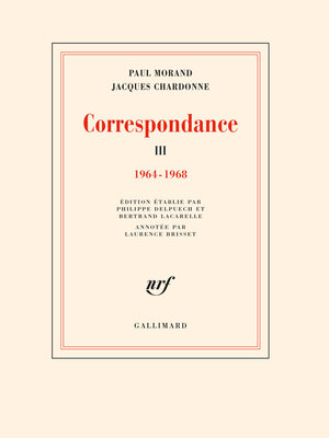 cover image of Correspondance (Tome 3)--1964-1968